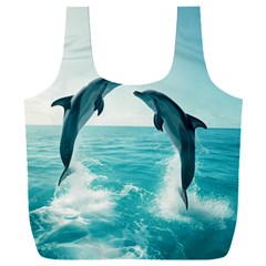 Dolphin Sea Ocean Full Print Recycle Bag (xxxl) by Cemarart