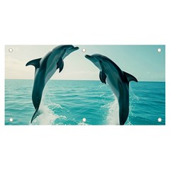 Dolphin Sea Ocean Banner And Sign 6  X 3  by Cemarart