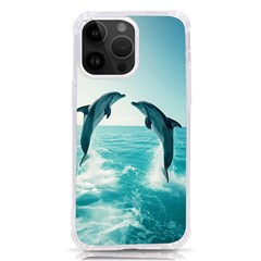 Dolphin Sea Ocean Iphone 14 Pro Max Tpu Uv Print Case by Cemarart