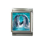 Dolphins Sea Ocean Italian Charm (13mm) Front