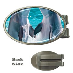 Dolphins Sea Ocean Money Clips (oval)  by Cemarart