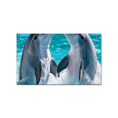 Dolphins Sea Ocean Sticker (rectangular) by Cemarart