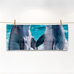 Dolphins Sea Ocean Hand Towel by Cemarart