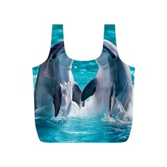 Dolphins Sea Ocean Full Print Recycle Bag (s) by Cemarart