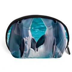 Dolphins Sea Ocean Accessory Pouch (large) by Cemarart