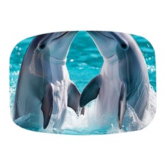 Dolphins Sea Ocean Mini Square Pill Box by Cemarart