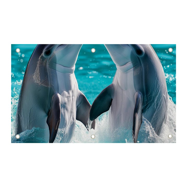 Dolphins Sea Ocean Banner and Sign 5  x 3 