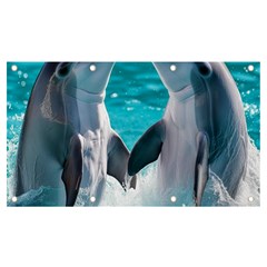 Dolphins Sea Ocean Banner And Sign 7  X 4  by Cemarart