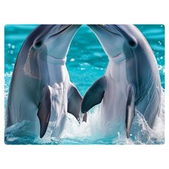 Dolphins Sea Ocean Two Sides Premium Plush Fleece Blanket (extra Small) by Cemarart