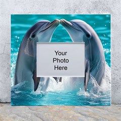 Dolphins Sea Ocean White Wall Photo Frame 5  X 7  by Cemarart