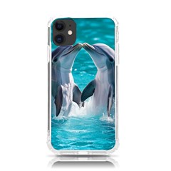 Dolphins Sea Ocean Iphone 11 Tpu Uv Print Case by Cemarart