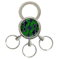 Authentic Aboriginal Art - After The Rain 3-ring Key Chain by hogartharts