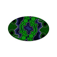 Authentic Aboriginal Art - After The Rain Sticker (oval) by hogartharts