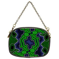 Authentic Aboriginal Art - After The Rain Chain Purse (two Sides) by hogartharts