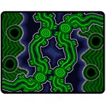 Authentic Aboriginal Art - After The Rain Fleece Blanket (Medium) 60 x50  Blanket Front