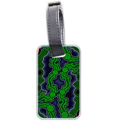 Authentic Aboriginal Art - After The Rain Luggage Tag (two Sides) by hogartharts