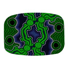 Authentic Aboriginal Art - After The Rain Mini Square Pill Box by hogartharts