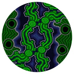 Authentic Aboriginal Art - After The Rain Round Trivet by hogartharts