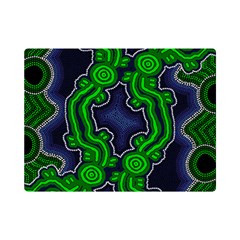 Authentic Aboriginal Art - After The Rain Premium Plush Fleece Blanket (mini) by hogartharts