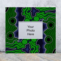 Authentic Aboriginal Art - After The Rain White Wall Photo Frame 5  X 7  by hogartharts