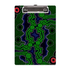 Authentic Aboriginal Art - After The Rain A5 Acrylic Clipboard by hogartharts