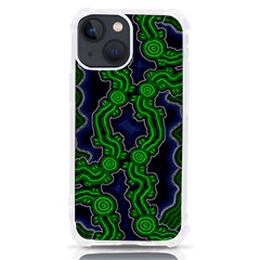 Authentic Aboriginal Art - After The Rain Iphone 13 Mini Tpu Uv Print Case by hogartharts