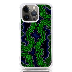 Authentic Aboriginal Art - After The Rain Iphone 13 Pro Tpu Uv Print Case by hogartharts