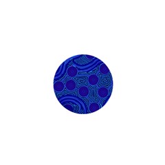 Authentic Aboriginal Art - Rivers Around Us 1  Mini Buttons by hogartharts