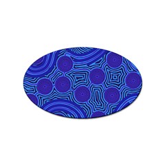 Authentic Aboriginal Art - Rivers Around Us Sticker (oval) by hogartharts