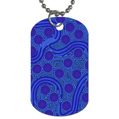 Authentic Aboriginal Art - Rivers Around Us Dog Tag (one Side) by hogartharts