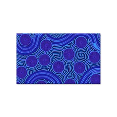 Authentic Aboriginal Art - Rivers Around Us Sticker Rectangular (100 Pack) by hogartharts