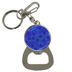 Authentic Aboriginal Art - Rivers Around Us Bottle Opener Key Chain by hogartharts