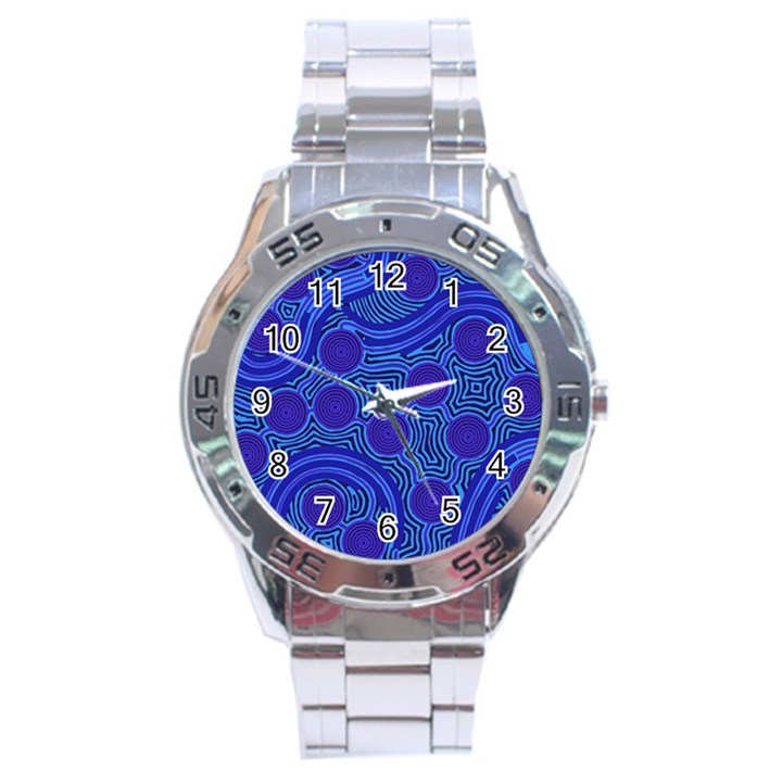 Authentic Aboriginal Art - Rivers Around Us Stainless Steel Analogue Watch