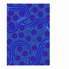 Authentic Aboriginal Art - Rivers Around Us Small Garden Flag (two Sides) by hogartharts