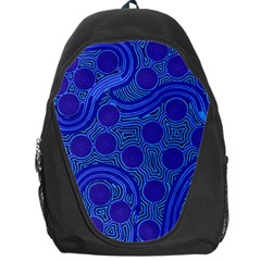 Authentic Aboriginal Art - Rivers Around Us Backpack Bag by hogartharts