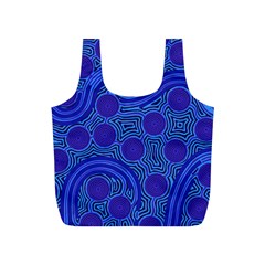 Authentic Aboriginal Art - Rivers Around Us Full Print Recycle Bag (s) by hogartharts