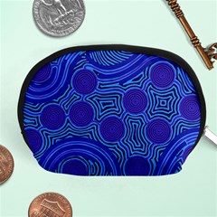 Authentic Aboriginal Art - Rivers Around Us Accessory Pouch (medium) by hogartharts