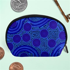 Authentic Aboriginal Art - Rivers Around Us Accessory Pouch (large) by hogartharts