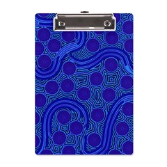 Authentic Aboriginal Art - Rivers Around Us A5 Acrylic Clipboard by hogartharts