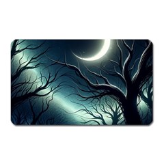 Moon Moonlit Forest Fantasy Midnight Magnet (rectangular) by Cemarart