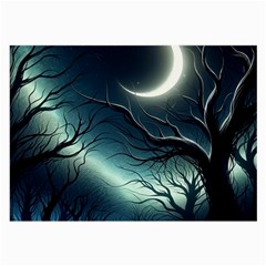 Moon Moonlit Forest Fantasy Midnight Large Glasses Cloth by Cemarart