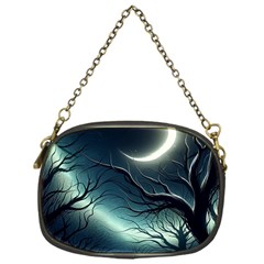 Moon Moonlit Forest Fantasy Midnight Chain Purse (one Side) by Cemarart