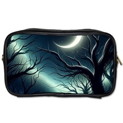 Moon Moonlit Forest Fantasy Midnight Toiletries Bag (one Side) by Cemarart