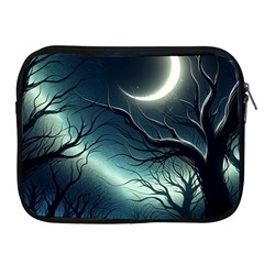 Moon Moonlit Forest Fantasy Midnight Apple Ipad 2/3/4 Zipper Cases by Cemarart