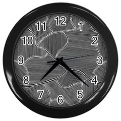 Authentic Aboriginal Art - Farm Lands 4 Wall Clock (black) by hogartharts