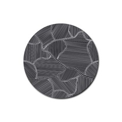 Authentic Aboriginal Art - Farm Lands 4 Rubber Coaster (round) by hogartharts