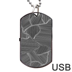 Authentic Aboriginal Art - Farm Lands 4 Dog Tag Usb Flash (one Side) by hogartharts