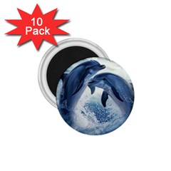 Dolphins Sea Ocean Water 1 75  Magnets (10 Pack)  by Cemarart