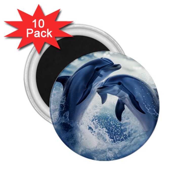 Dolphins Sea Ocean Water 2.25  Magnets (10 pack) 