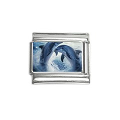 Dolphins Sea Ocean Water Italian Charm (9mm) by Cemarart